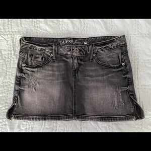 Women's Size 29 Black Guess Jean Mini Skirt